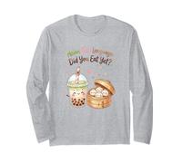Asian Love Language Did You Eat Yet Kawaii Boba Tea Dumpling Long Sleeve T-Shirt