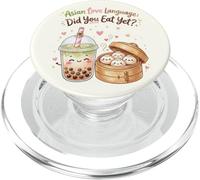 Asian Love Language Did You Eat Yet Kawaii Boba Tea Dumpling PopSockets PopGrip for MagSafe