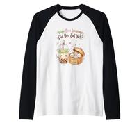 Asian Love Language Did You Eat Yet Kawaii Boba Tea Dumpling Raglan Baseball Tee