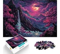 Asian Neon Scenery Art1000 Piece Jigsaw Puzzles for Adults Jigsaw Family Fun Every Piece is Unique - Challenging Family Fun Game 38x26cm