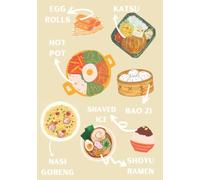 Asian Notebook Comfort Food Theme: 120 Lined Pages 5.9x8.4" Blank Asian Journal Notebook