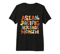 Asian Pacific American Heritage Month Retro Groovy AAPI Premium T-Shirt