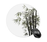 Asian Plant Mousepad Round Anti-Slip Waterproof Rubber Base Mice Mat Cute Mousepad for Work Office Home Gaming Laptop Men Women Small Size 7.8 X 7.8 Inches
