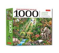 Asian Rainforest Wildlife - 1000 Piece Jigsaw Puzzle: Finished Size 29 in X 20 Inch (74 X 51 CM)