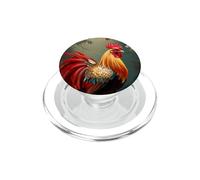 Asian Rooster Aesthetics For Chicken Lovers PopSockets PopGrip for MagSafe