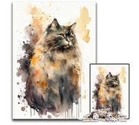 Asian Semi Longhair CatAdult Jigsaw Puzzles 1000 Pieces Puzzles for Adults Family Game Night Fun DIY Decorative Artwork 1000 PCS(75x50cm)