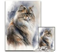 Asian Semi Longhair CatJigsawPuzzle 1000 Pieces for Adults Paper Puzzles Interactive Family Game Ideal Family Activity Game 1000 PCS(38x26cm)