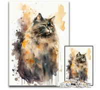 Asian Semi Longhair CatJigsaws 1000 Pieces for Adults Puzzles for Adults Family Activity Brain Teaser Home Decor 1000 PCS(38x26cm)