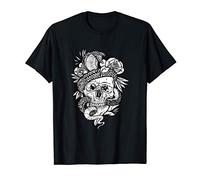 Asian skull and snake graphic T-Shirt