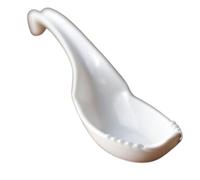 Asian Soup Spoon - Noodle Spoon, Ergonomic Handle Design, Small Household | Heavy Duty Kitchen Utensil for Wonton Porridge Dumpling Everyday Cooking Dining Table Use