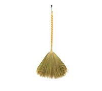 Asian Straw Broom Thai for Cleaning Floor,Housewarming Gift,Thai Vintage Retro Grass Broom Stick, Hardwood Sweeper with Brush Power and Circle Cleaning (Length 40 inch)