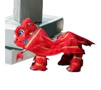 Asian Style Marionette Lion Dance Traditional Chinese Marionette with Thread and Stick, Handmade Craft Toy for Parties, Home Entertainment, Art, Local Theatre Performances