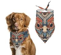 Asian Style Pattern Dog Bandana Washable & Adjustable Triangle Scarf, Breathable Pet Scarf for Small Medium Large Pets, Cute Fashion Pet Accessory