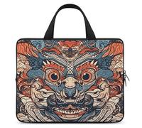 Asian Style Pattern Laptop Sleeve Ultra-Thin, Waterproof Laptop Bags, Portable Protective Computer Bag with Hand Strap, Style, 17inch