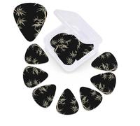 Asian tree Guitar Picks 12 Pcs, 3 Different Thickness Celluloid Plectrum for Bass Electric Acoustic Guitars Ukulele Accessories Gift for Men Women (0.46mm, 0.71mm, 0.96mm)