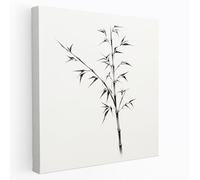 Asian Wall Decor - Zen Bamboo - Asian Canvas Print Wall Art Home Decor 30x30.5cm