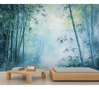 Asian Wallpaper - Peel and Stick Wallpaper for Living Room, Traditional Bamboo Forest Bedroom Wall Paper, Self Adhesive Large Wall Mural - Green Botanical Home Decor