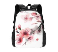 Asian Watercolor Pink Cherry Florals Travel Backpack Work Business Backpack