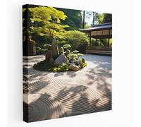 Asian Zen Garden Canvas Print - Asian, Wall Art, Canvas Wall Art, Zen Garden, 28" x 28"