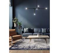Asiatic Kuza Border Woven Rug Blue
