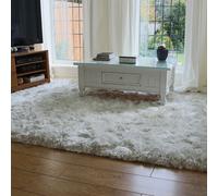 Asiatic Plush White Luxury Shaggy Polyester Rug-160Cm X 230Cm