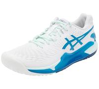 Asics 1042A208-102 Gel-Resolution 9 Women White/Teal Blue UK 9.5
