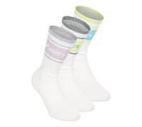 ASICS 3 Pack Asics Logo Crew Running Socks - white, multicoloured, Size 39-42