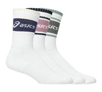 ASICS 3 PACK ASICS LOGO CREW SOCK Monument Blue/Indigo Fog/Rubble Red II