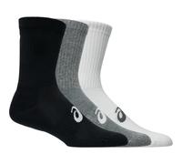 ASICS 3 Pack Crew Sock - Mixte - Black / White / Grey - size XL- model 2026 XL