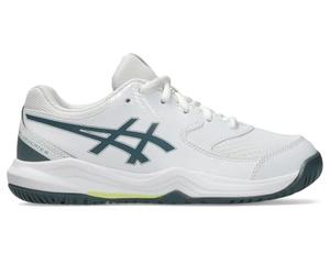 ASICS Boys Gel-Dedicate 8 Gs Sneaker, White Ironclad, 3 UK Child