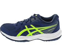 ASICS Boys Upcourt 6 Gs Sneaker, Blue Expanse Safety Yellow, 6 UK