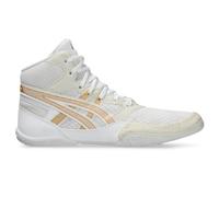 ASICS Children's Snapdown 4 Grade School Wrestling Shoes, White pure gold, 2.5 Big Kid