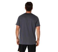 ASICS Core SS Top Striped Men's Running T-Shirt - Grey for Optimal Comfort in Training and Running (Size S)