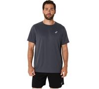 ASICS Core SS Top Striped Men's Running T-Shirt - Grey for Optimal Comfort in Training and Running (Size S)