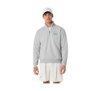 ASICS COURT CORE GRAPHIC HALF ZIP SWEATSHIRT Heather Grey S