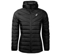 ASICS Down Hooded Zip Up Jacket Womens Black Padded Coat 2032A336 001
