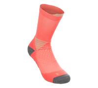 ASICS Elite Fujitrail Crew Running Socks - coral, grey, Size 39-42