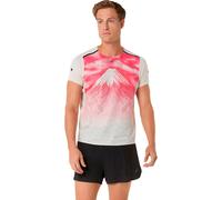 ASICS Fujitrail Elite Graphic Running shirt - cream, coral, Size L