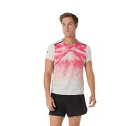 Asics Fujitrail Elite Graphic T-shirt White Pink, Size S
