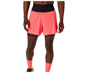 Asics - Fujitrail Elite Short Blazing Coral - L - Trail shorts