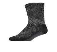 ASICS Fujitrail Graphic Crew Running Socks - black, grey, Size 43-46