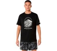 Asics Fujitrail Short-Sleeve T-shirt Black White, Size M