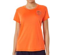 Asics FujiTrail Logo Short Sleeve Womens Running Top - Orange