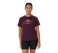 Asics - Fujitrail Logo Short Sleeve W Dark Aubergine - S - Trail tee-shirt