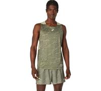 ASICS Fujitrail Running Shirt Men - Green, Black, Size S