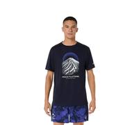 Asics Fujitrail Short-Sleeve T-shirt Black Purple, Size M