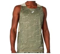 Asics - Fujitrail Singlet - Running shirt size L, olive