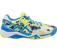 Asics Women's Gel-Resolution 7 L.e.Melbourne Sneakers, Off White (White/Diva Blue/Pistachio), 6 UK