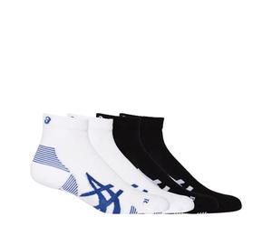 ASICS Kids Cushion Run Quarter Socks White/Blue 11.5-14