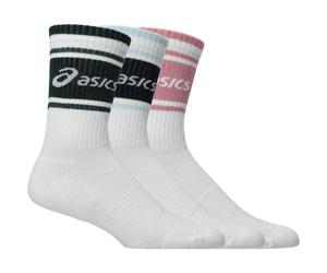 ASICS Logo Crew Sock 3-Pack 43-46 III White Women